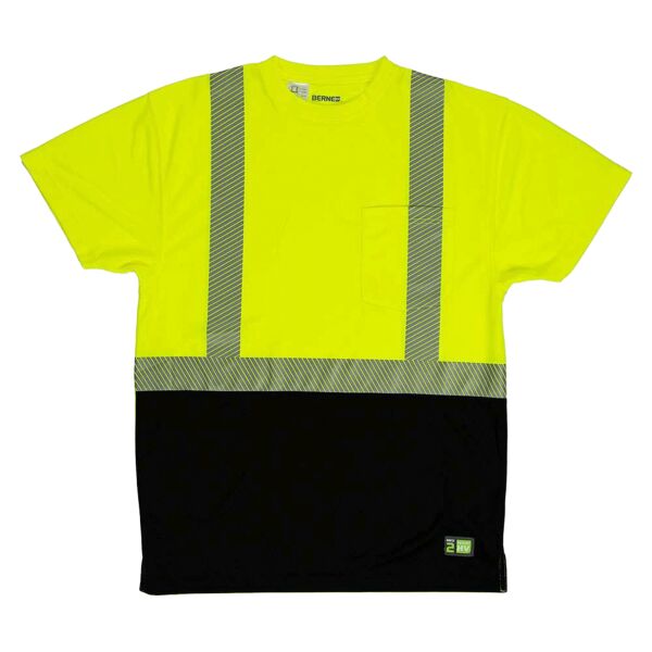 Men's Hi-Vis Class 2 Color Blocked Pocket T-Shirt Thumbnail