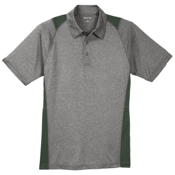 Adult Heather Colorblock Polo Thumbnail